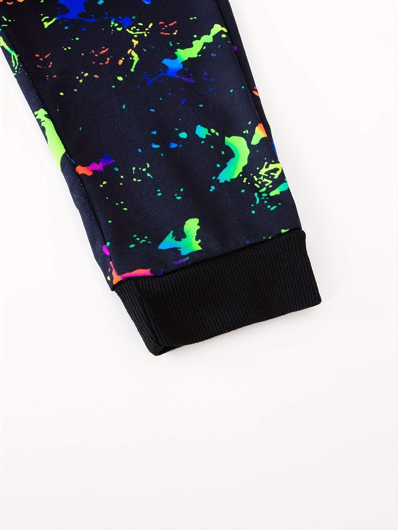 Boy's Paint Splash Pattern 2pcs Outfit Set