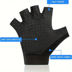 Kids Fingerless Cycling Gloves Non Slip Toddler Sport Half Finger Fishing Gloves