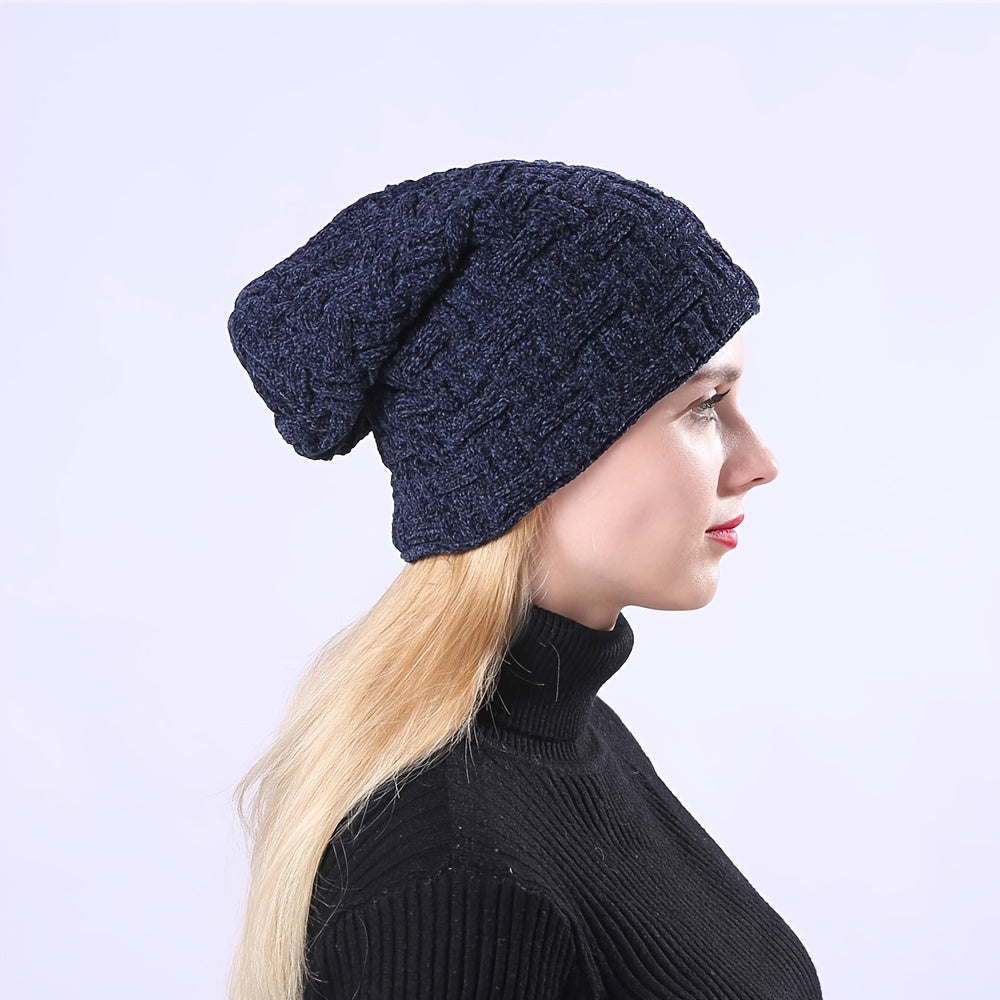 Knit Beanie Hat Cap Coldproof Thermal Winter Hat