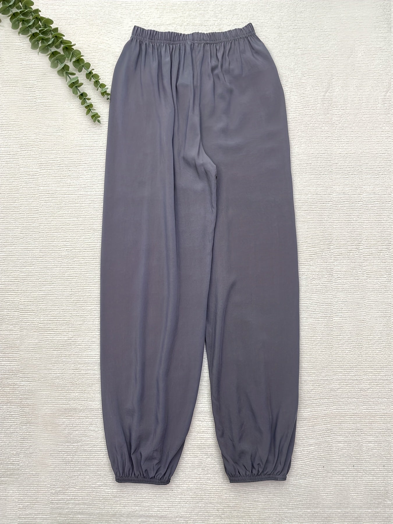 Solid High Waist Comfy Lantern Pants