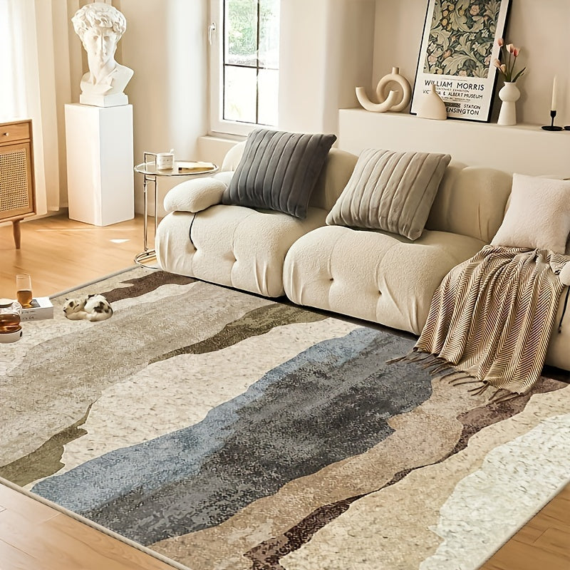 Geometric Tree Pattern Faux Cashmere Rug
