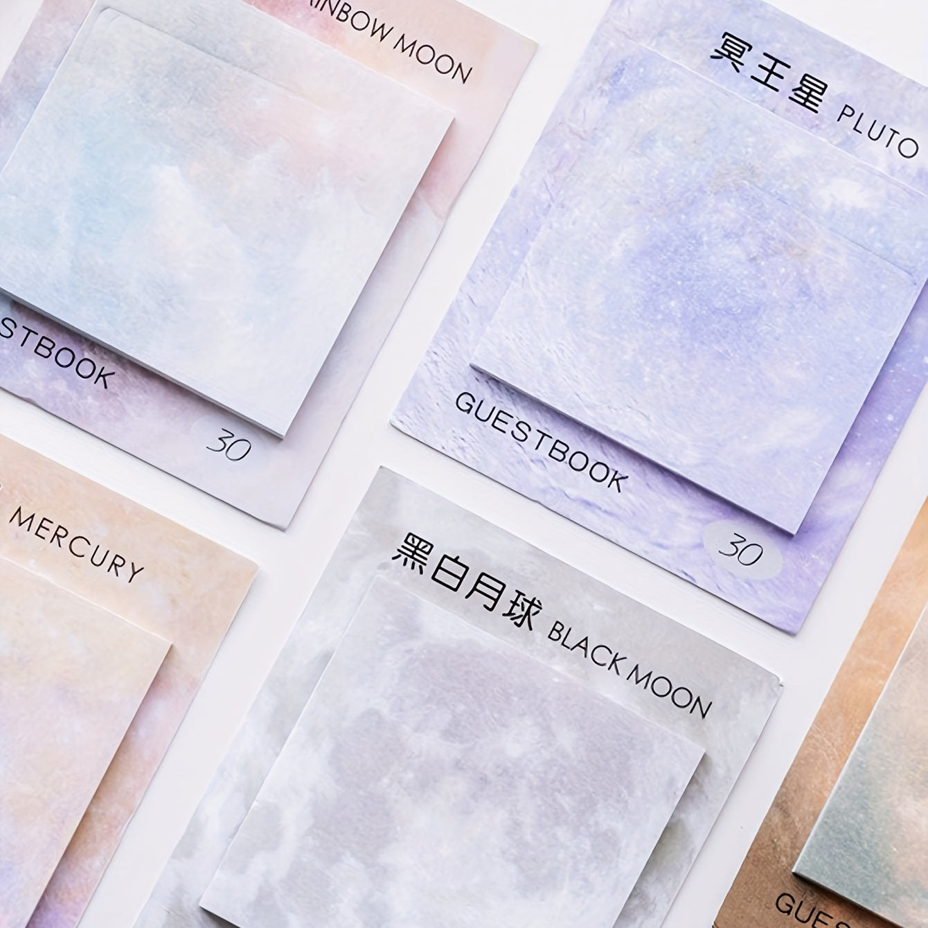 30 Sheets Planet Sticky Notes Tearable Painting Memo Pad Creative Expression