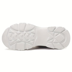 Mesh Breathable Chunky Sneakers Lace Up Sport Shoes