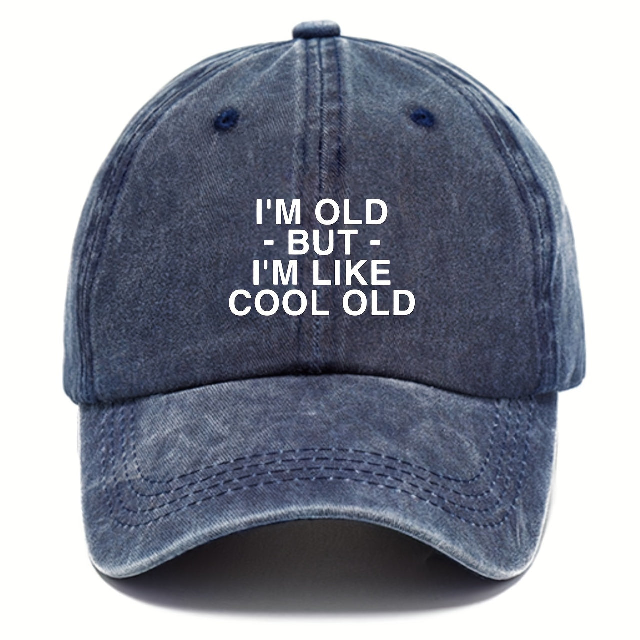 Funny Letter Print Distressed Baseball Cap