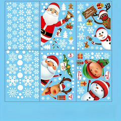 Christmas Snowflake Window Clings Stickers For Glass Xmas Decorations