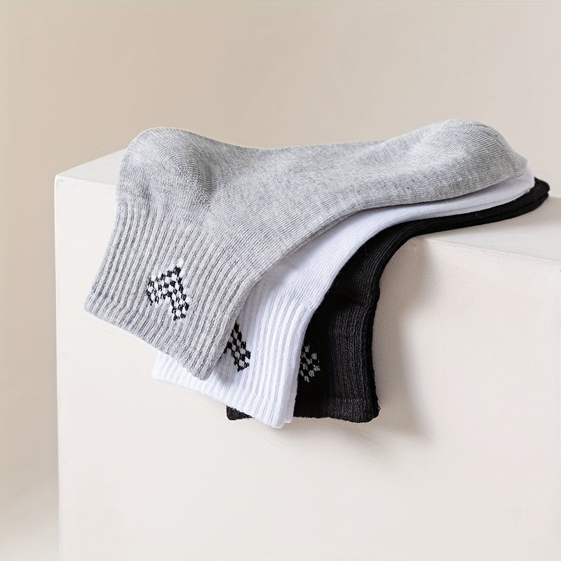 6 Pairs Heart Print Socks Women's Mid Tube Stockings