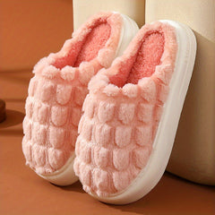 Women's Quilted Plaid Slippers Soft Sole Cozy Indoor Shoes