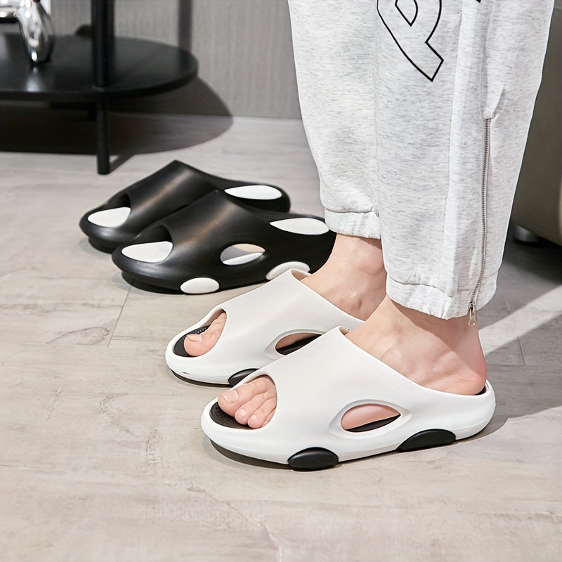 Men's Platform Slides Open Toe Slip On Soft Sole Slippers