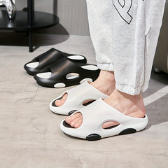 Men's Platform Slides Open Toe Slip On Soft Sole Slippers