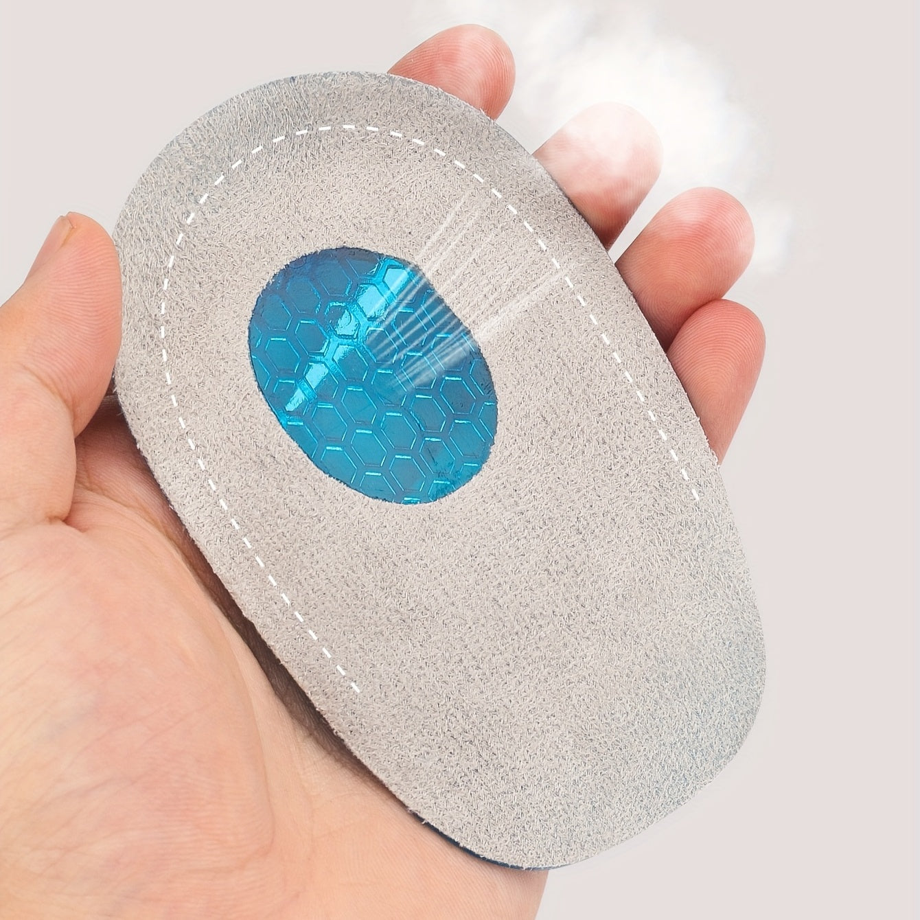Heel Protection Pad Soft Shock Absorbing Gray Velvet Silicone Pad