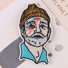 Embroidered Hat Old Man Patch DIY Ironing Cloth Stickers For Boys