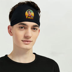 Men's Retro Furley Headband Breathable Mesh Ideal for Running Yoga Fitness