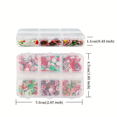Christmas Clay Slices Resin Mold Filler Snowman Gingerbread Snowflake Shaker Jew