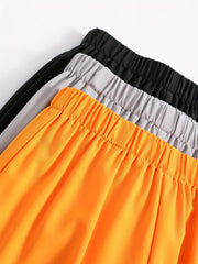 Boys Casual Cargo Pants Elastic Waist Jogger Pants With Pocket