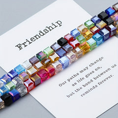 50pcs 6mm AB Plated Glass Crystal Beads DIY Jewelry Accessories