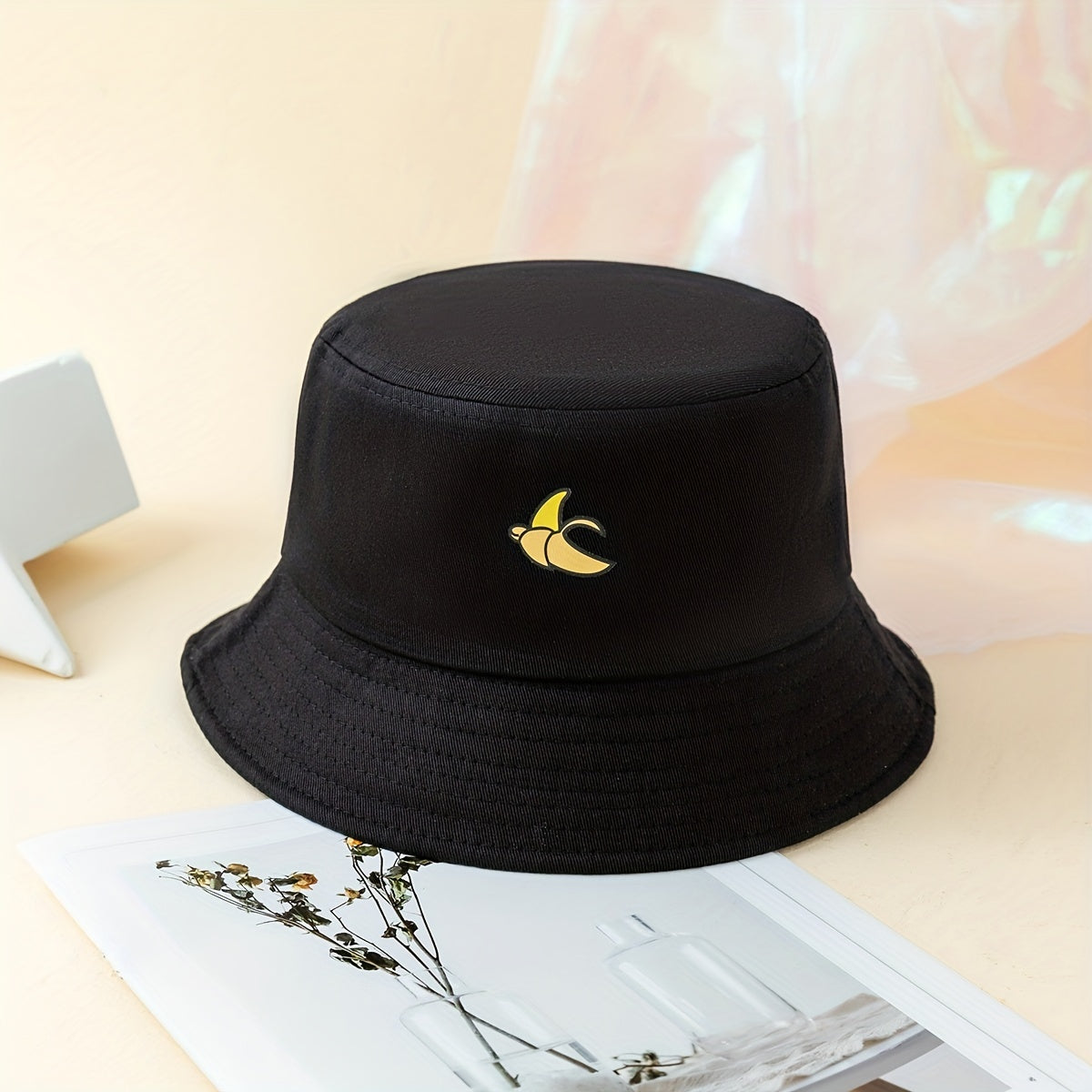 Banana Print Cotton Bucket Hat Sun Cap Fisherman Hat