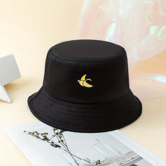 Banana Print Cotton Bucket Hat Sun Cap Fisherman Hat