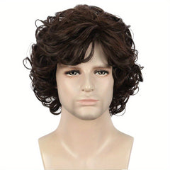 Men's Short Curly Wig for Daily Wear Party