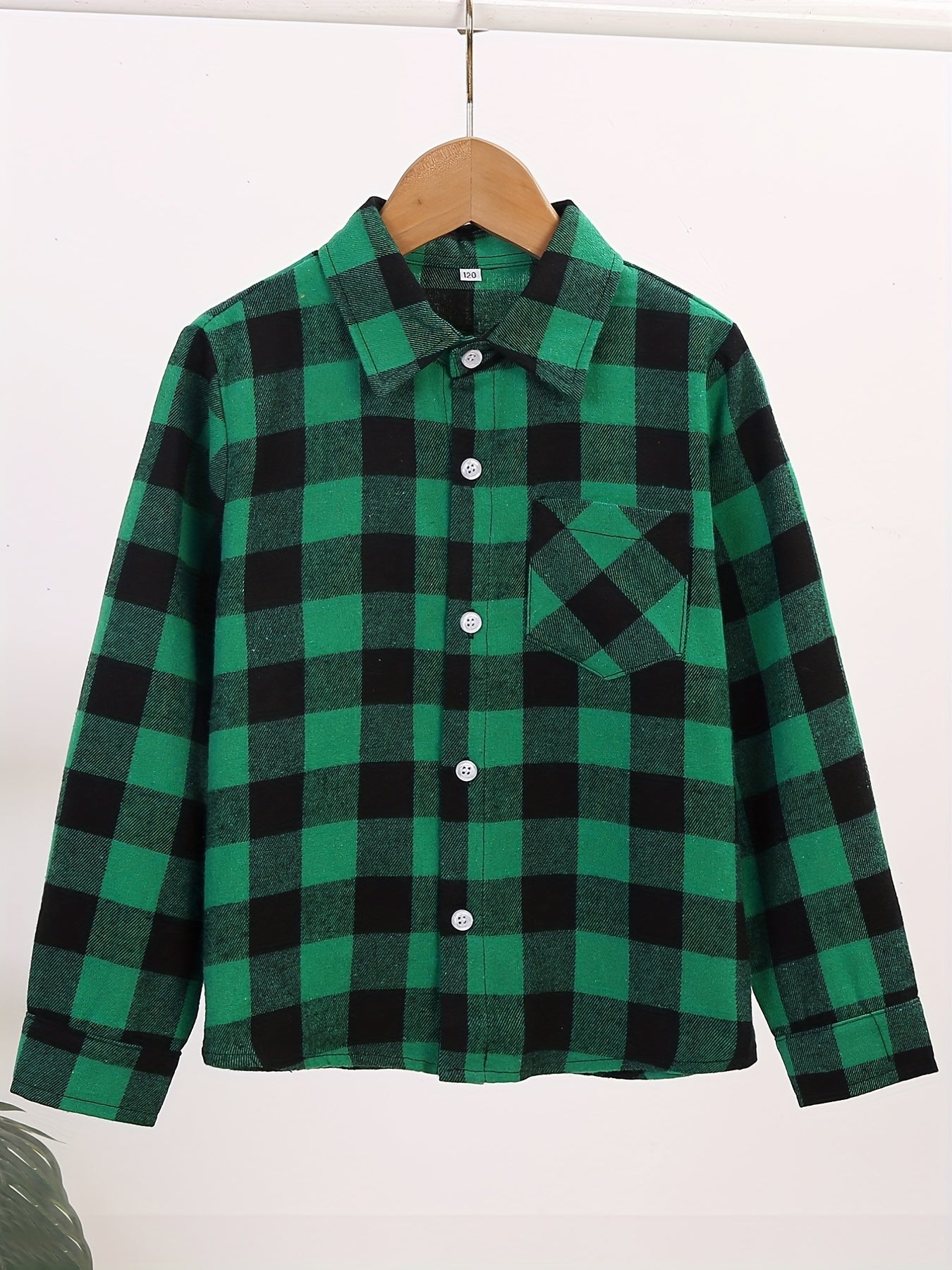 Boys Plaid Shirts Long Sleeve Tops Spring Fall Outwear Jacket