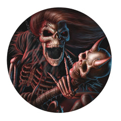Circular Sewn Edge Mousepad The Old Skull Pattern