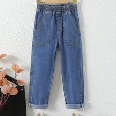 Girls Denim Washed Jeans
