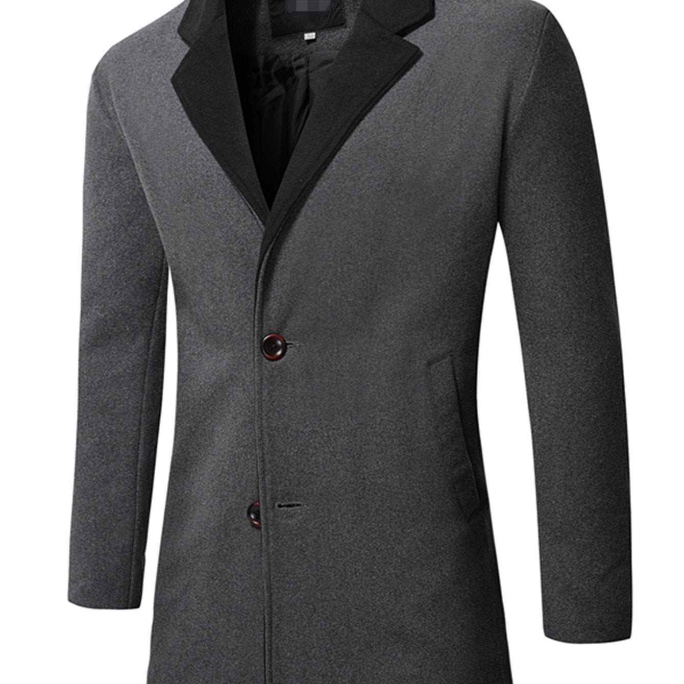 Men's Lapel Casual Button Trench Coat