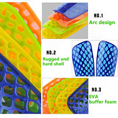 Football Shin Guards with Cushioning and Shock Absorption