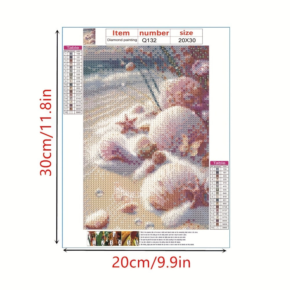 5D Stretchable Art Painting Kit Beach Pink Shell Mother Gift