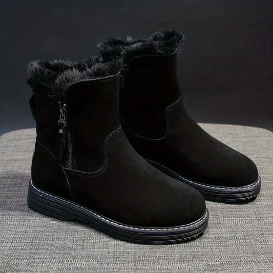 Women's Warm Winter Snow Boots Faux Fur Zipper Side Snow Boot
