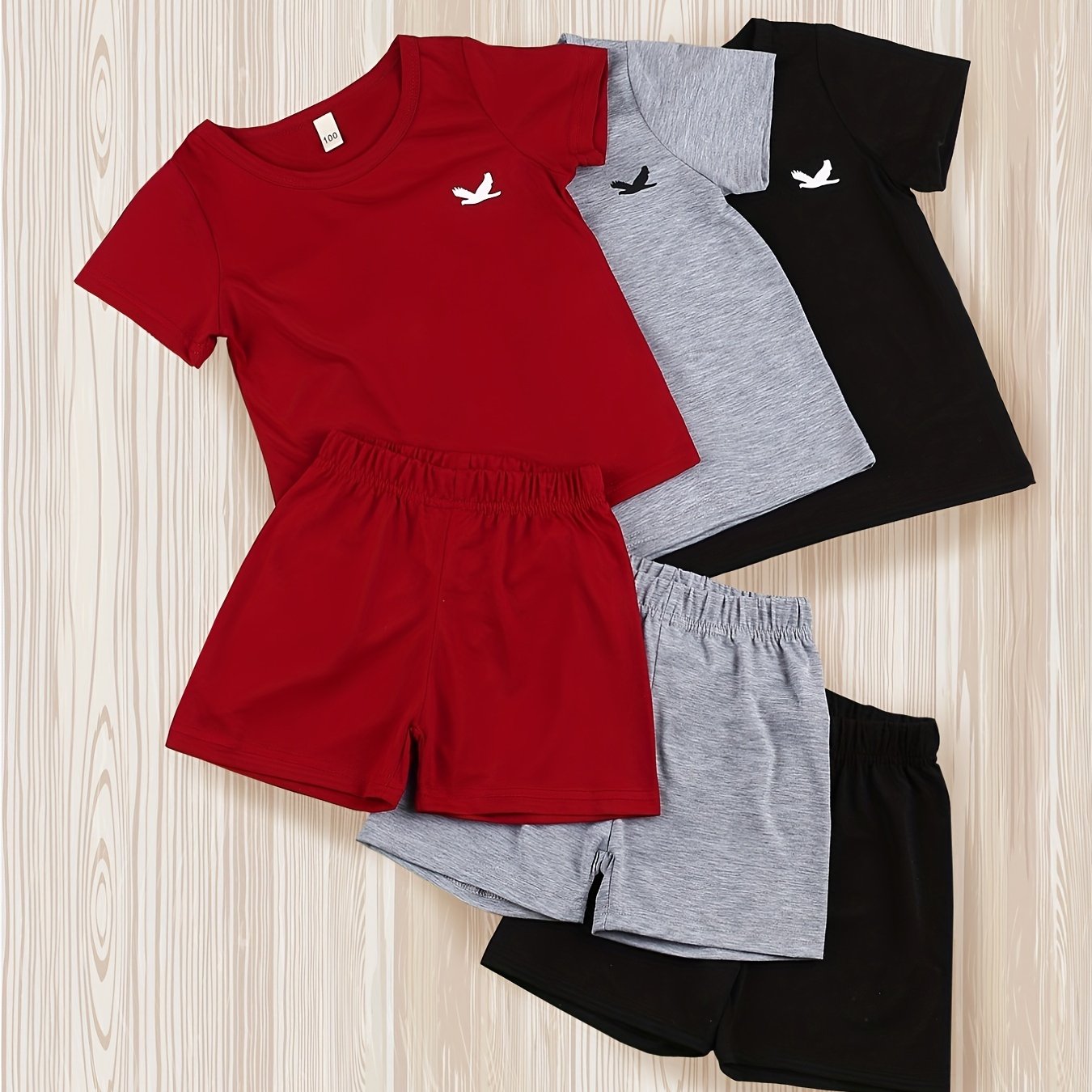 Boys Outfit Shorts & T shirt Crew Neck Summer Kids Clothes