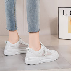 Women's Mesh Lace Up Platform Sneakers Non Slip Breathable Running Shoes