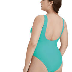 Sexy One Piece Swimsuit Solid Scoop Neck High Stretch