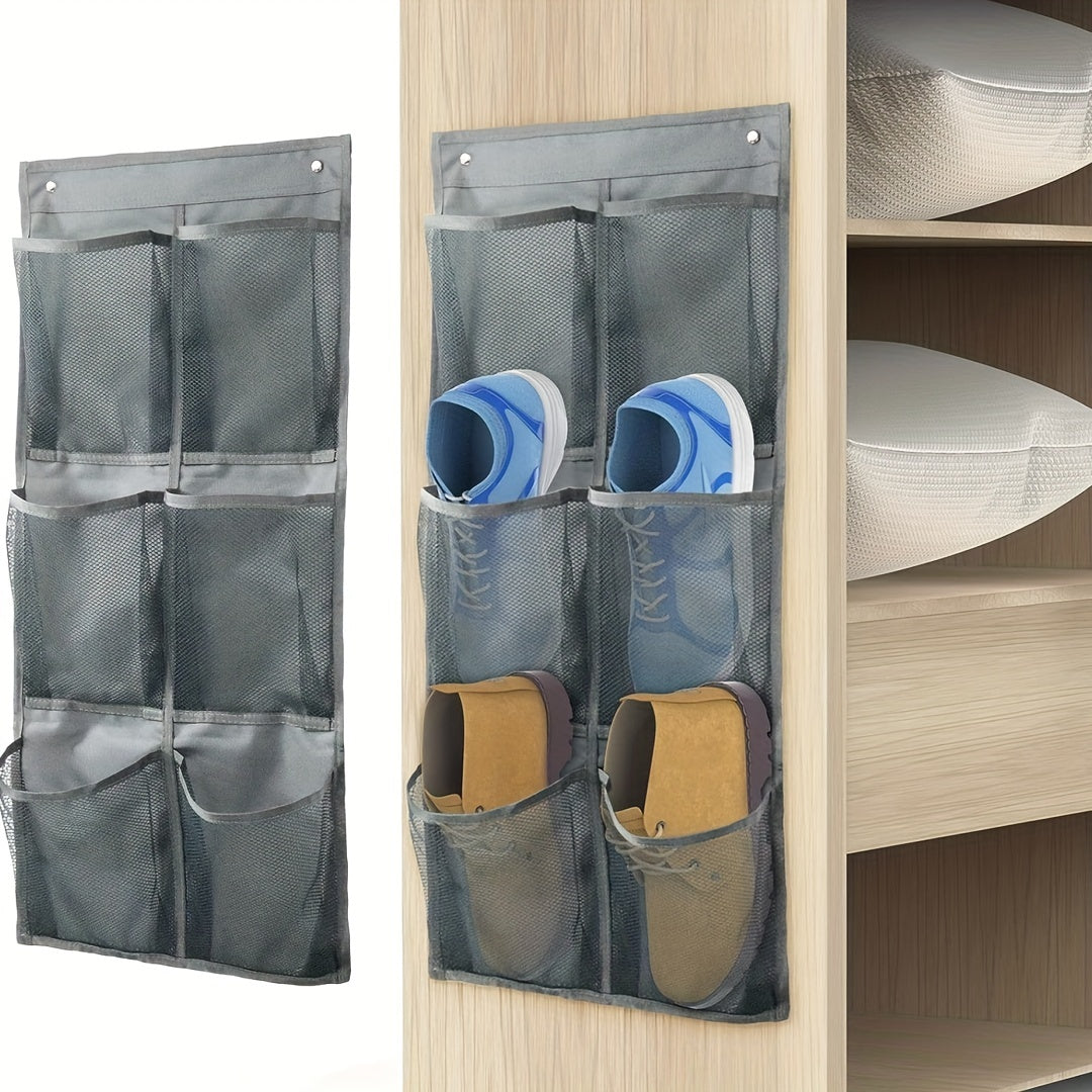 Wall Mounted Shoe Bag for 6 Pairs of Sports Shoes