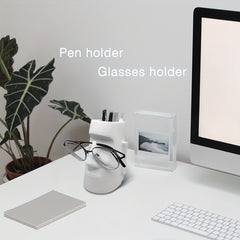 Pen Holder for Desk with Glasses Holder Makeup Brush Office Desk Accessories