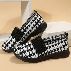 Women's Plaid Walking Shoes Lightweight Breathable Non slip
