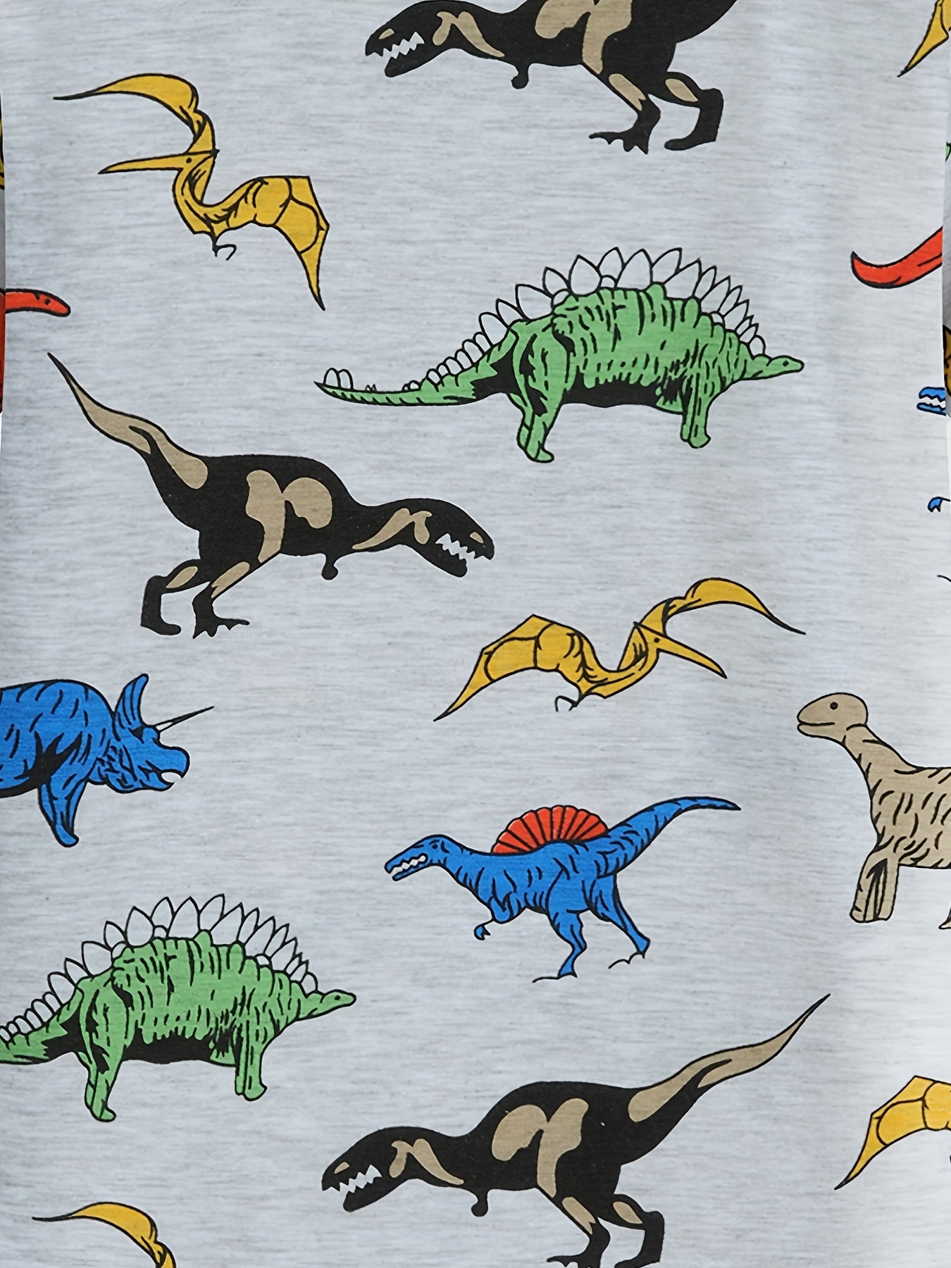 Boys Dinosaur Pajamas Set T shirt & Shorts Short Sleeves Crew Neck Casual Homewe