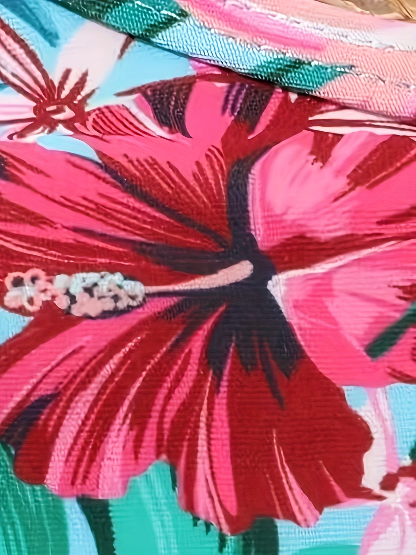 Tropical Plants 3pcs Swimsuit Set Girls Bathing Suit Summer Gift