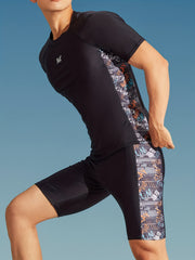 Men's Swimsuit Set 2Pcs Compression Workout Quick Dry Short Suits