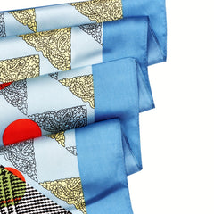 70 cm Luxury Silk Scarf Print Satin Scarf Head Neck Scarf