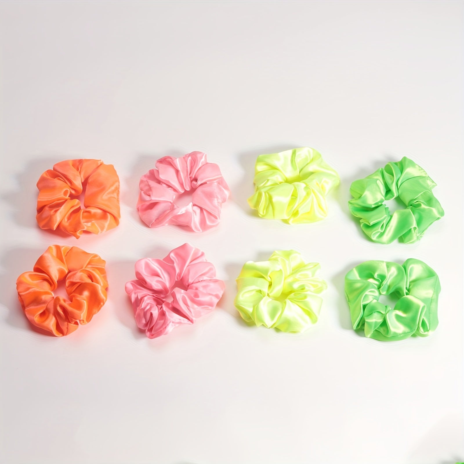 8pcs Colorful Scrunchies Hair Tie Elastic Hair Rope Ponytail Holder