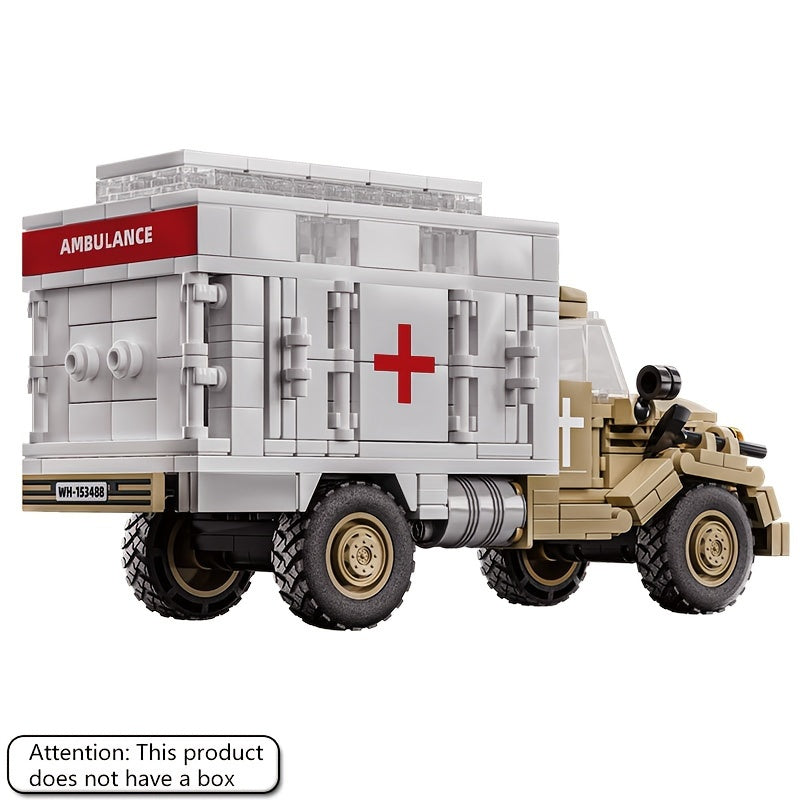 Military Ambulance Building Block Set - Educational DIY Toy
