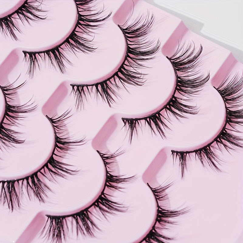 7 Pairs Spiky Manga Lashes Crisscross Style Anime False Eyelashes