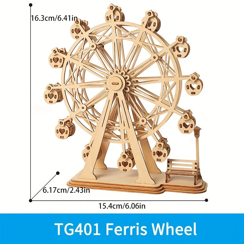 3D Wooden Puzzle Ferris Wheel Kit Educational Birthday Gift