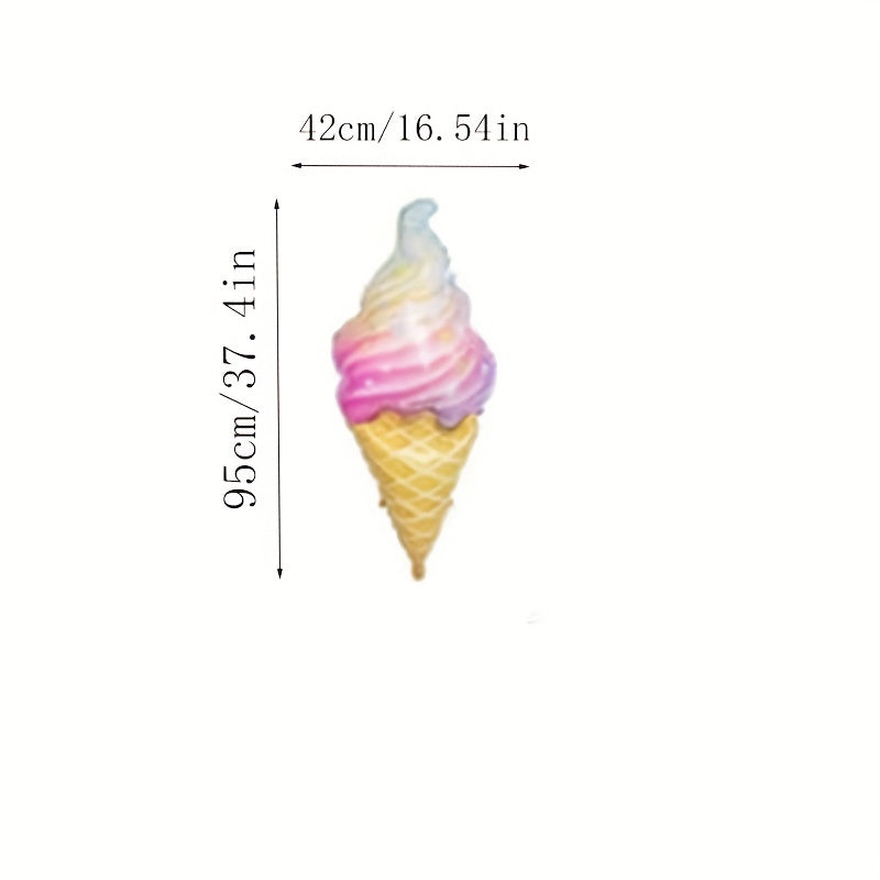 Summer Ice Cream Balloon Set - 137 Latex Balloons, 4 Aluminum Balloons
