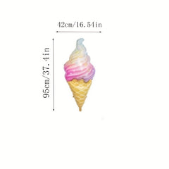 Summer Ice Cream Balloon Set - 137 Latex Balloons, 4 Aluminum Balloons