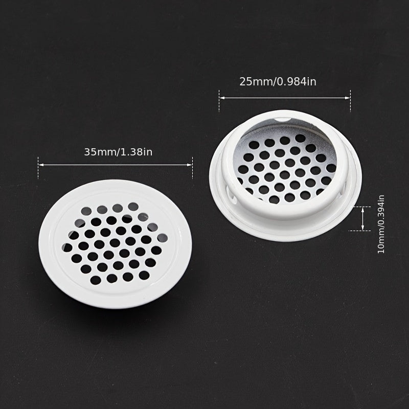 10pcs Round Air Duct Vent 19mm 25mm 29mm 35mm Steel Louver Mesh Cover Grille