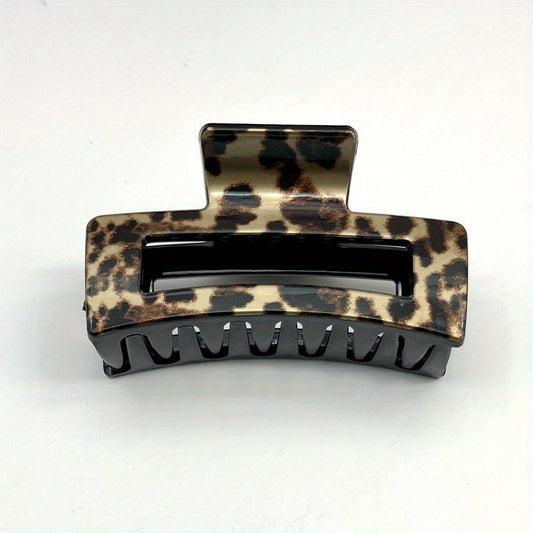 Leopard Print Hollow Hair Claw Large Hair Clip Hair Accessories