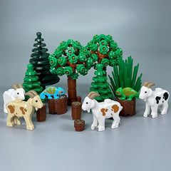 Wild Fun Goat MOC Desktop Ornament Building Block Set