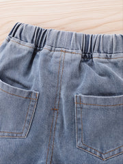 Girls Striped Denim Jeans for Autumn Winter
