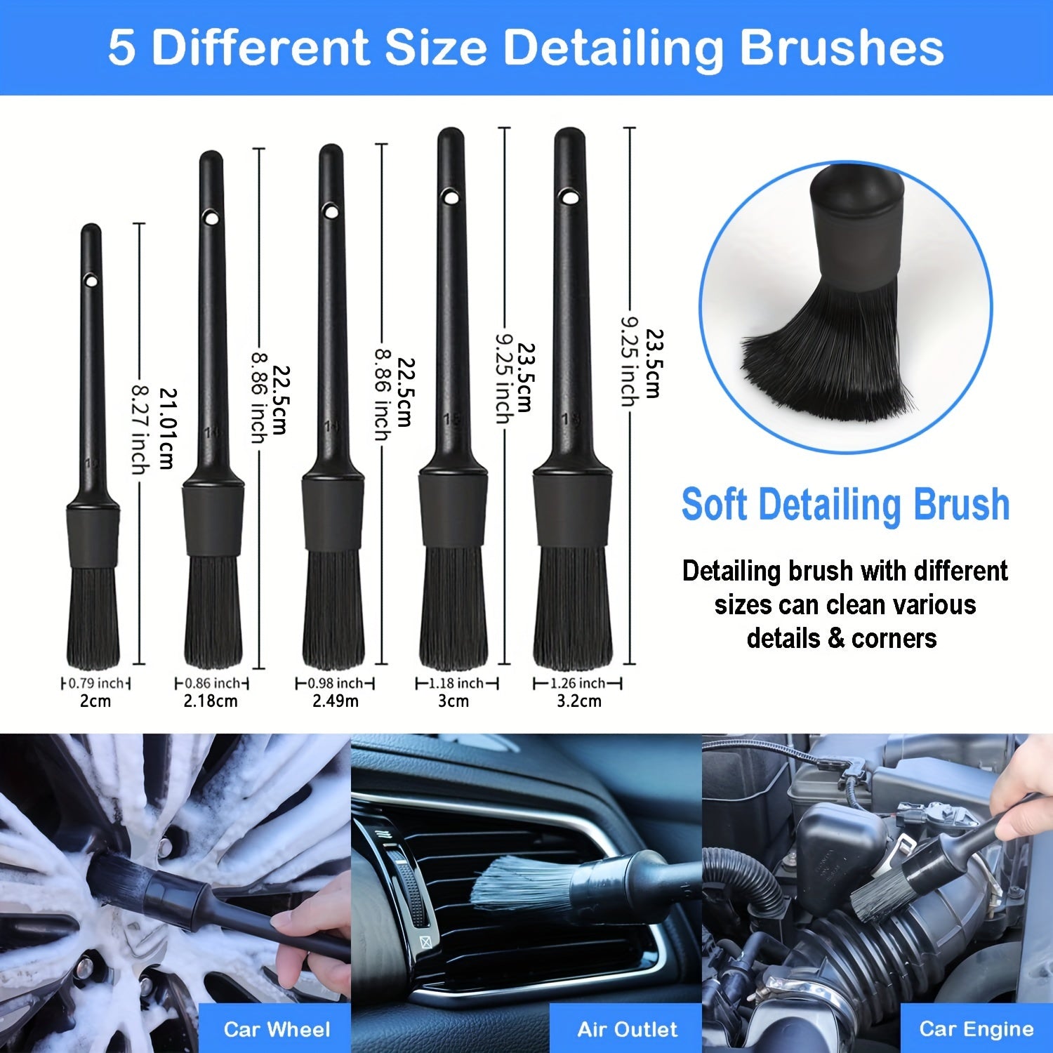 26pcs Car Detailing Brush Set Auto Detailing Drill Brush Set Car Detailing Brush